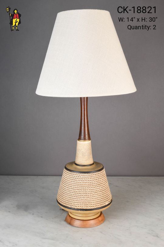 Nautical Rope Mid Century Table Lamp