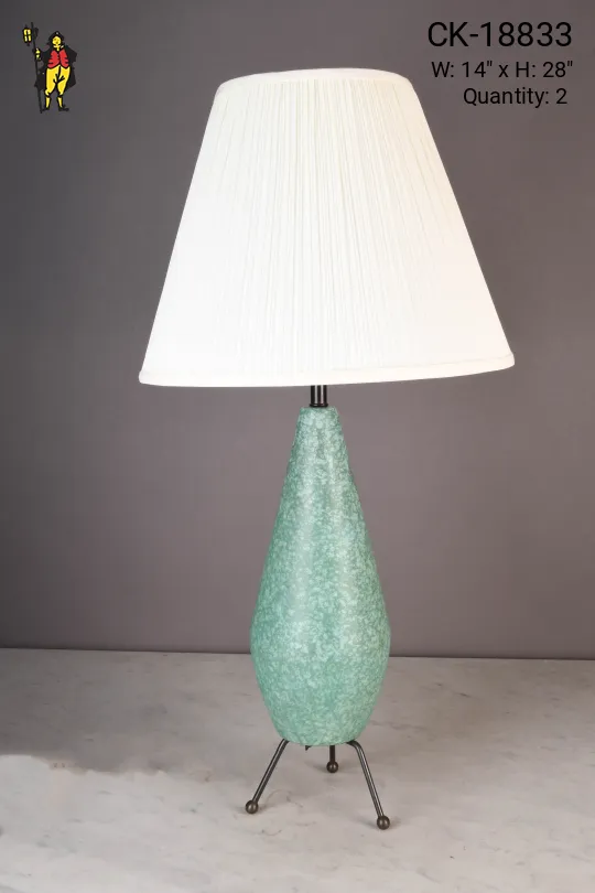 Green Three Leg Table Lamp