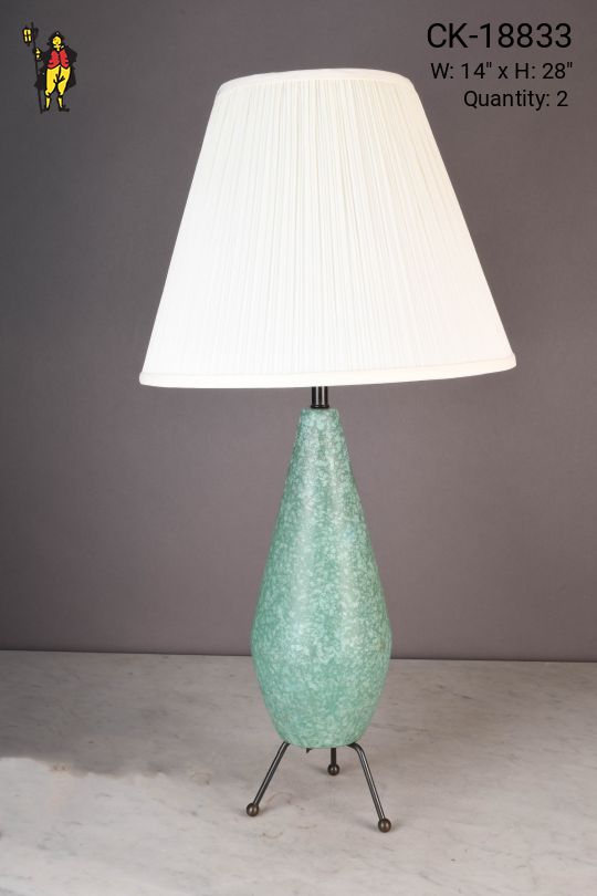 Green Three Leg Table Lamp