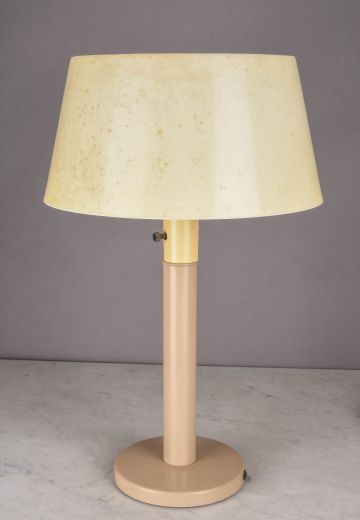 Plastic Shaded Mid Century Table Lamp