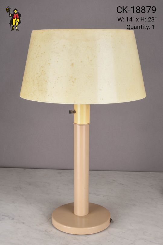 Plastic Shaded Mid Century Table Lamp