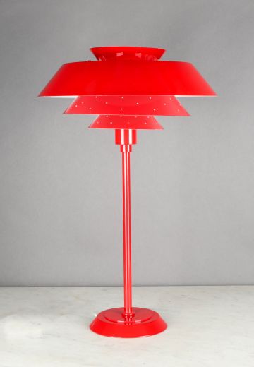 Red Space Age Table Lamp