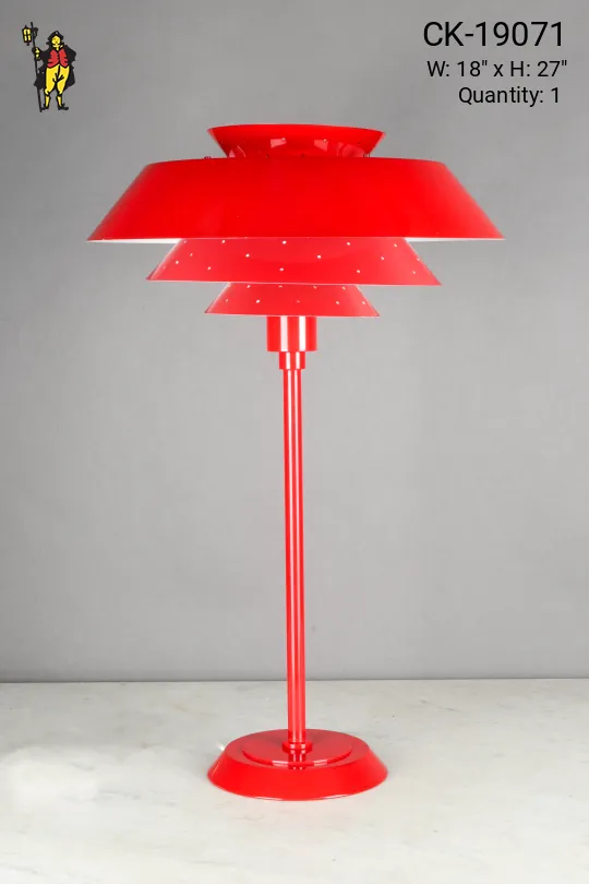 Red Space Age Table Lamp