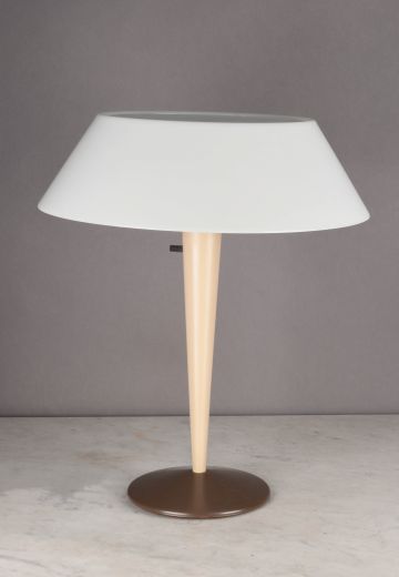 Plastic Shaded Mid Century Table Lamp