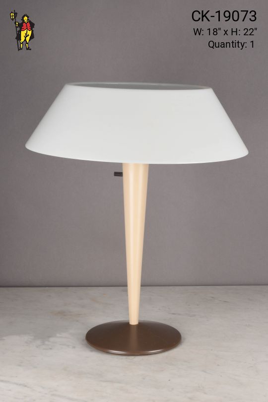 Plastic Shaded Mid Century Table Lamp