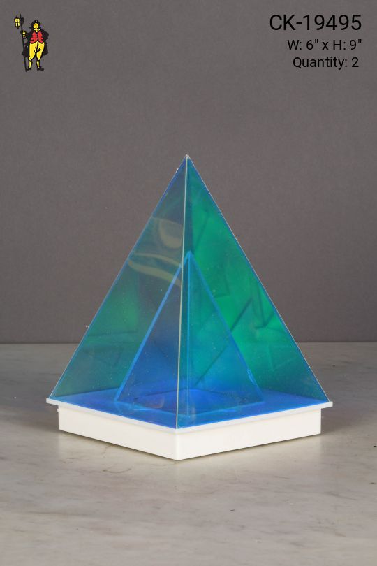 Plastic Triangular Prism Table Lamp