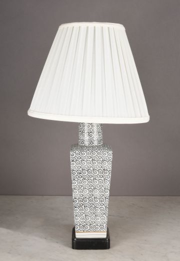 White & Black Ceramic Table Lamp