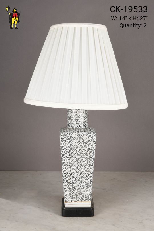 White & Black Ceramic Table Lamp