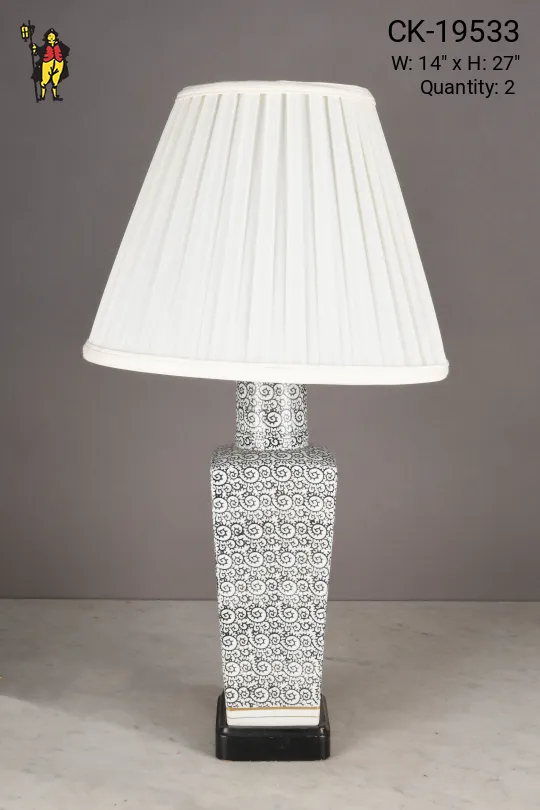 White & Black Ceramic Table Lamp