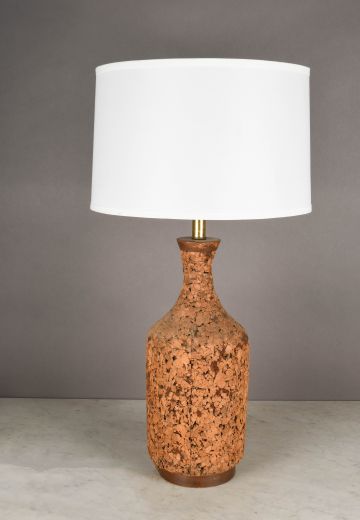 Cork & Wooden Accented Table Lamp