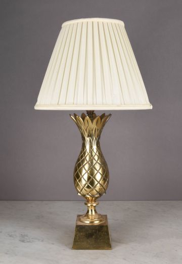 Polished Brass Pineapple Table Lamp