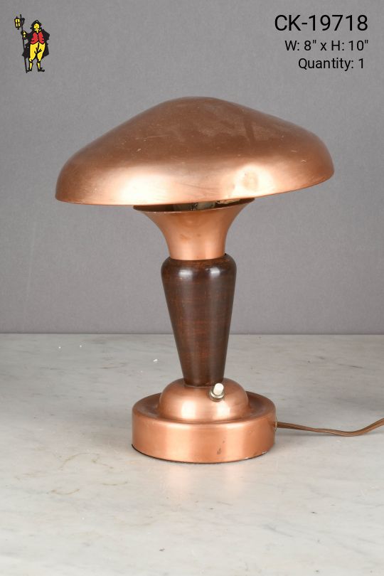 Pewter Metal Shaded Adjustable Table Lamp