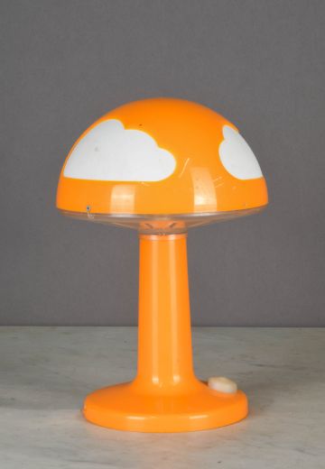Orange Plastic Cloud Table Lamp