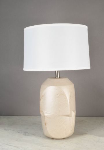 Beige Oversize Ceramic Table Lamp