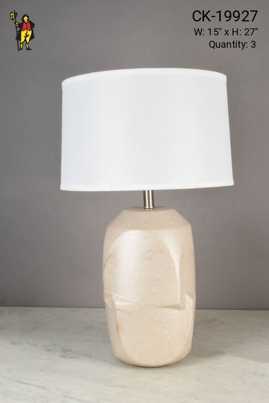 Beige Oversize Ceramic Table Lamp