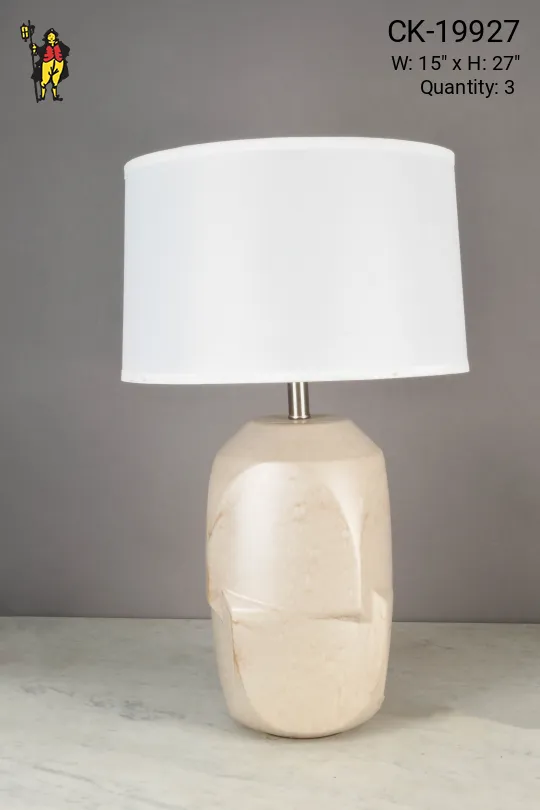 Beige Oversize Ceramic Table Lamp