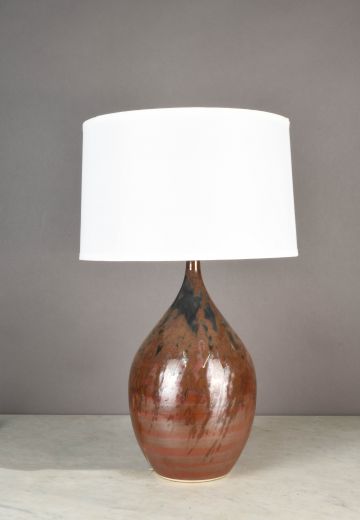 Black & Earth Tone Ceramic Table Lamp (L)