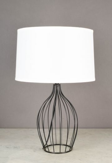 Black Wire Table Lamp