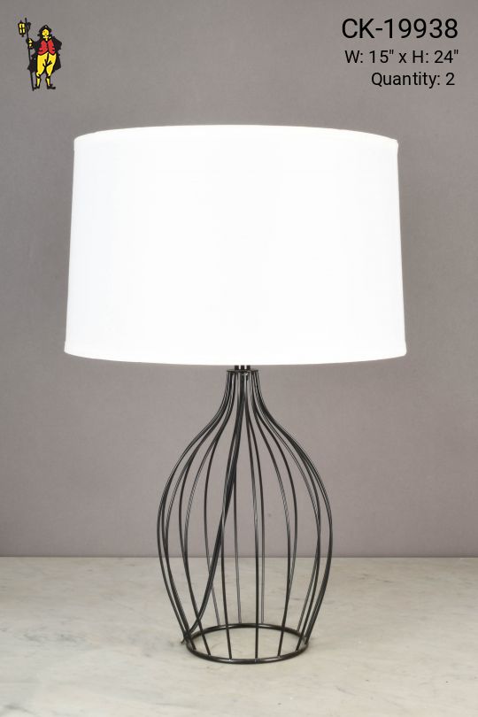 Black Wire Table Lamp
