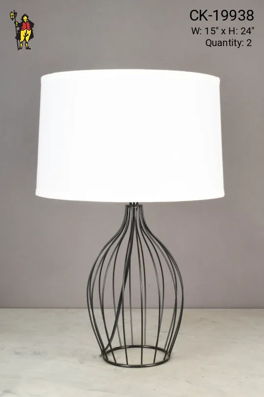 Black Wire Table Lamp