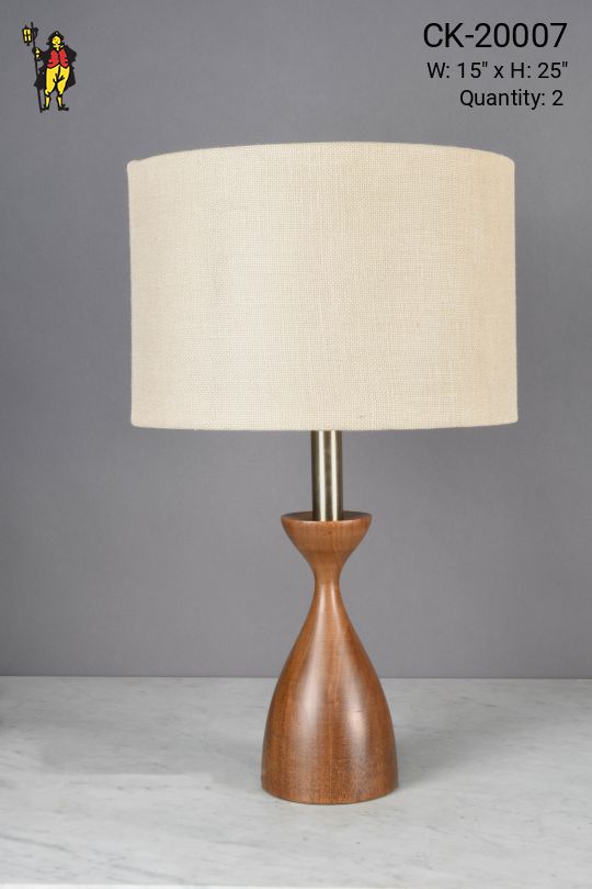 Wooden Mid Century Table Lamp