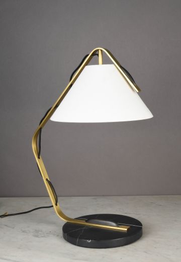 Black & Brass Modern Table Lamp