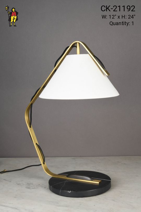 Black & Brass Modern Table Lamp