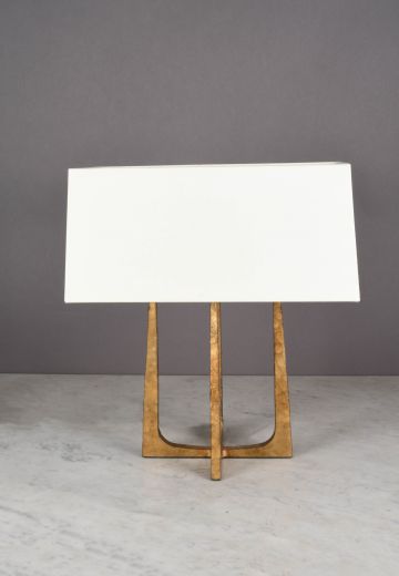 Modern Sculptural Brass Table Lamp