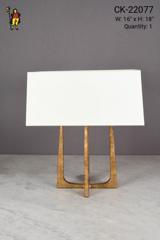 Modern Sculptural Brass Table Lamp