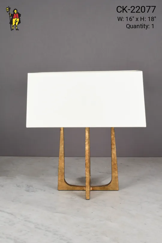 Modern Sculptural Brass Table Lamp