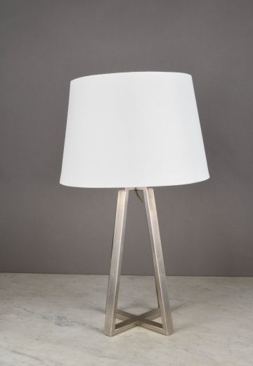 Modern Nickel Table Lamp