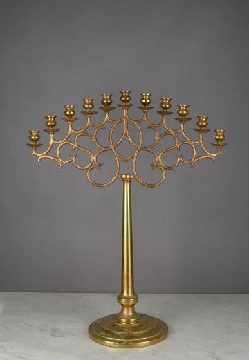 Antique Brass Non-Electrified Table Candle Holder