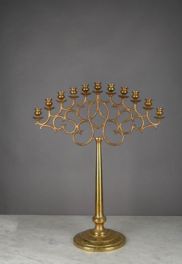 Antique Brass Non-Electrified Table Candle Holder