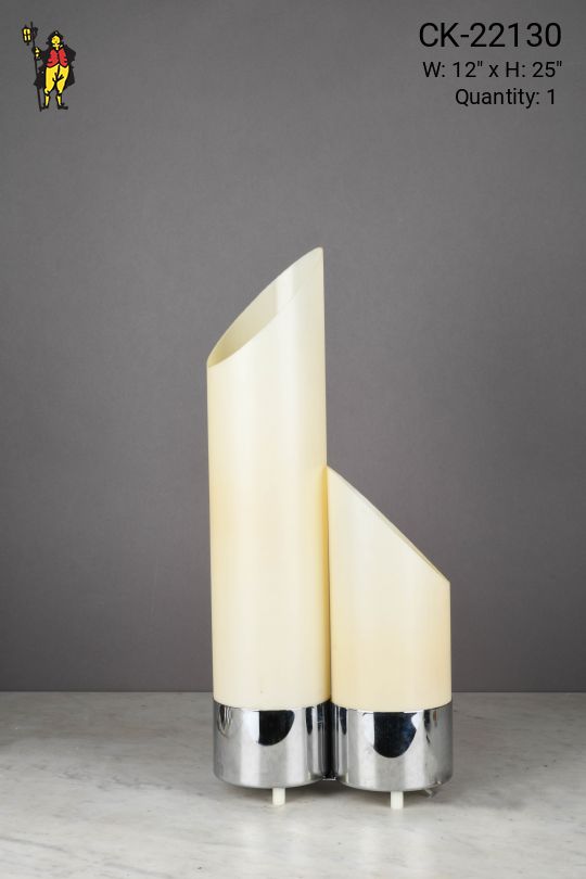 Acrylic Two Pillar Table Lamp