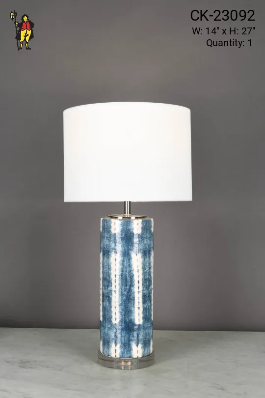 Blue Abstract Table Lamp