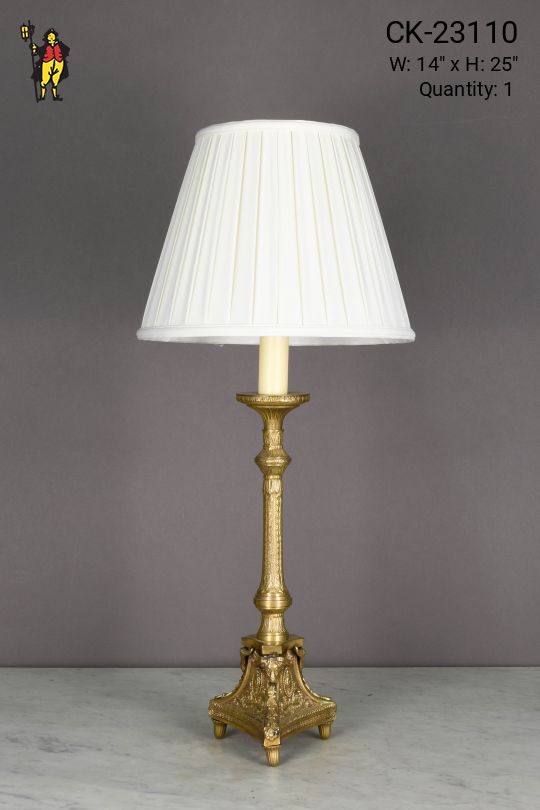 Ornate Single Candle Table Lamp