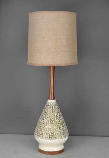 Large Mid Century Ceramic Table Lamp