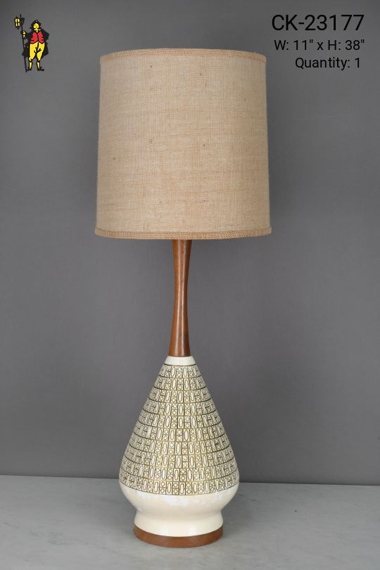 Large Mid Century Ceramic Table Lamp