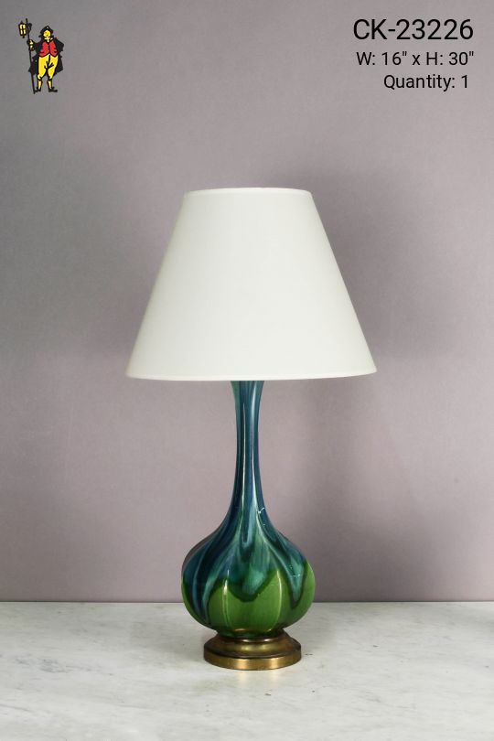 Green & Blue Abstract Table Lamp