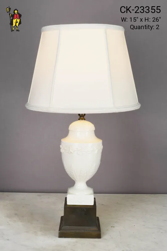 White Traditional Ceramic Table Lamp