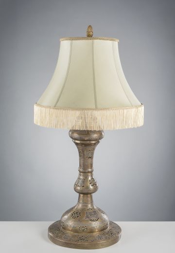 Pierced Brass Ornate Table Lamp