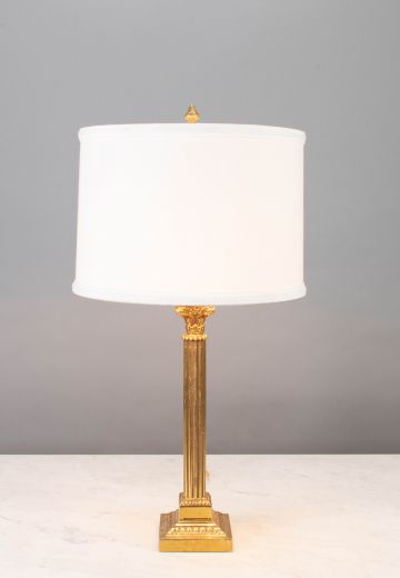 Brass Collumn Table Lamp