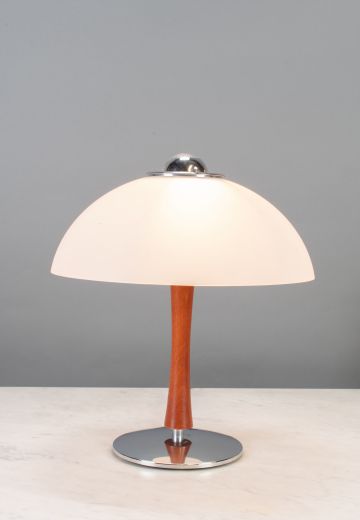 Contemporary Desk Lamp w/Glass Shade