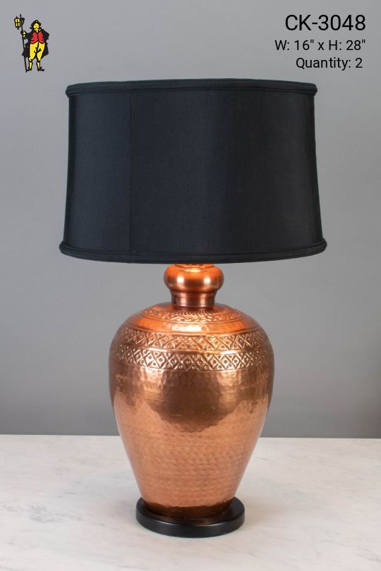 Large Copper Table Lamp