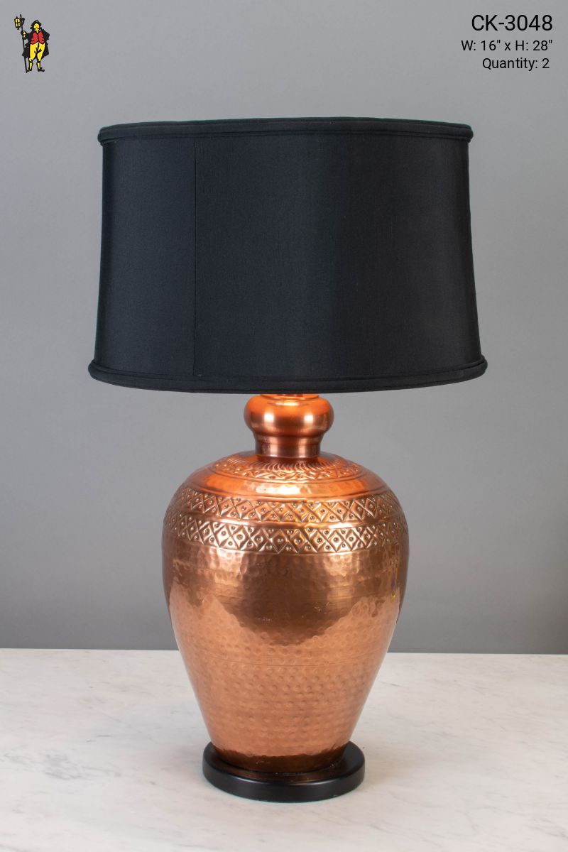 Large copper lamp top