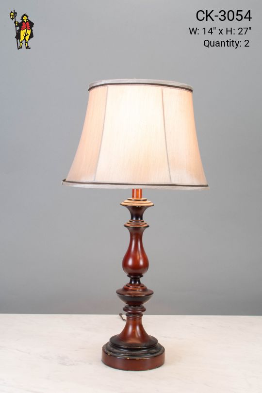 Formal Wooden Table Lamp
