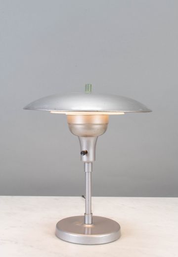 Mid-Century Silver Table Lamp