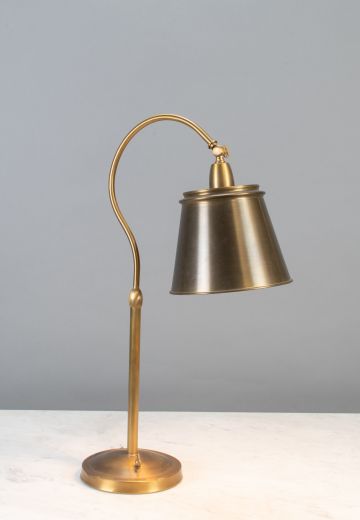 Adjustable One Light Table Lamp w/Metal Shade