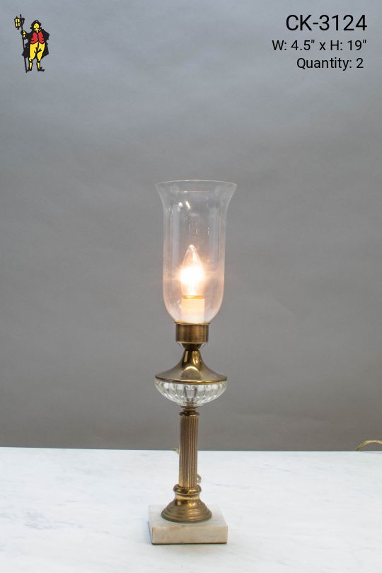 Small Collumn Glass Floor Lamp