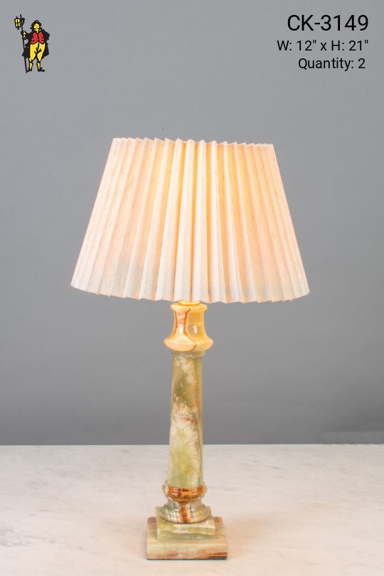 Green Marbleized Table Lamp